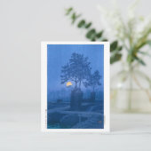浮世絵- hasui - No.20 Moonlit Night at Gamo - ポストカード (スタンド正面)