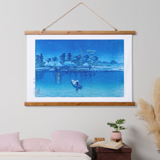 浮世絵- hasui - No.21牛堀村 –  吊り下げ型タペストリー (寝室)