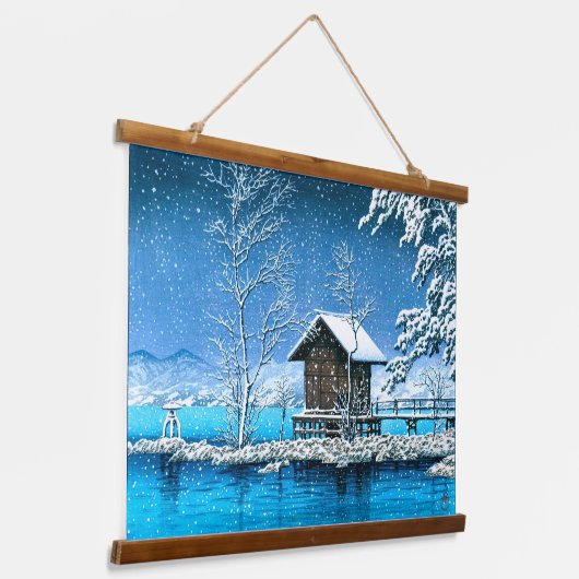 浮世絵- hasui - No.28神山宮神社… 吊り下げ型タペストリー (傾斜あり)