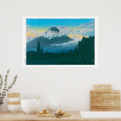浮世絵- hasui - No.29裾野の近く – ポスター (キッチン)