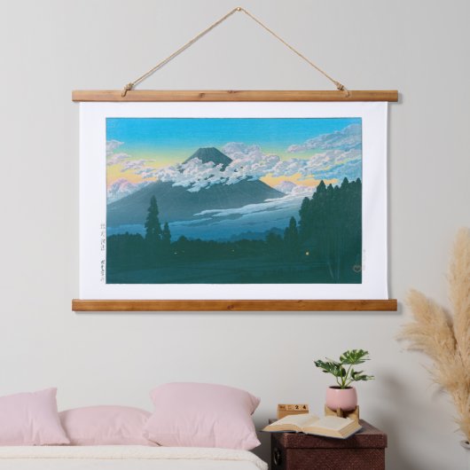 浮世絵- hasui - No.29裾野の近く –  吊り下げ型タペストリー (寝室)