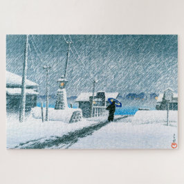 浮世絵- hasui - No.3月島の雪 –  ジグソーパズル