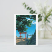 浮世絵- hasui - No.32中禅寺歌浜中禅寺 –  ポストカード (スタンド正面)