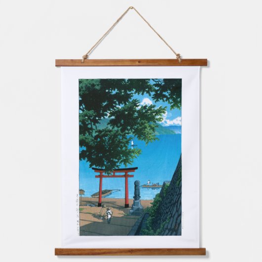 浮世絵- hasui - No.32中禅寺歌浜中禅寺 –  吊り下げ型タペストリー (正面)