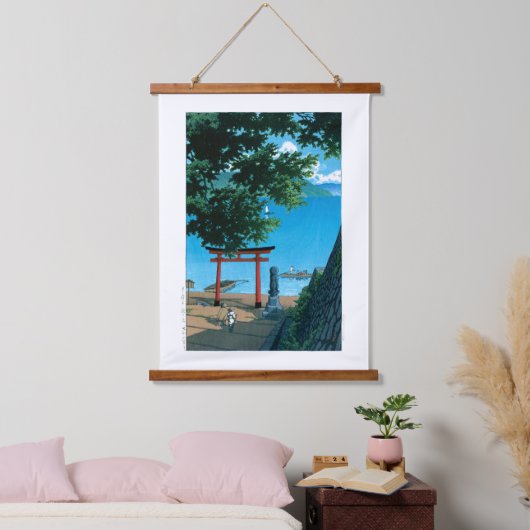 浮世絵- hasui - No.32中禅寺歌浜中禅寺 –  吊り下げ型タペストリー (寝室)