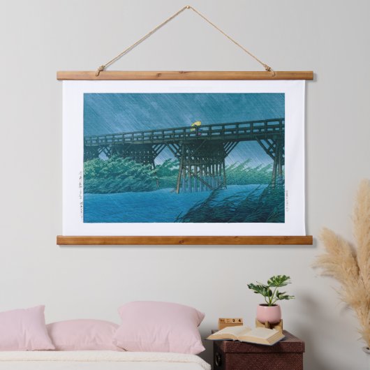 浮世絵- hasui - No.35夕べシャワー今井… 吊り下げ型タペストリー (寝室)