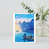 浮世絵- hasui - No.38朝大阪道頓堀市 ポストカード (スタンド正面)