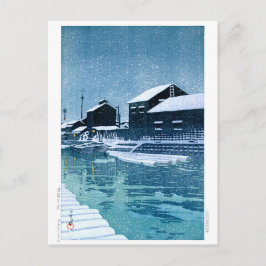 浮世絵- hasui - No.40木場の雪 –  ポストカード
