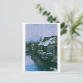 浮世絵- hasui - No.41浦安の残雪 –  ポストカード (スタンド正面)