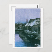 浮世絵- hasui - No.41浦安の残雪 –  ポストカード (正面/裏面)