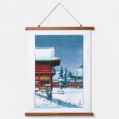 浮世絵- hasui - No.43根津権現神社の雪 吊り下げ型タペストリー (正面)