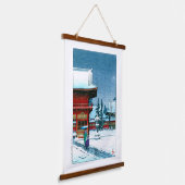 浮世絵- hasui - No.43根津権現神社の雪 吊り下げ型タペストリー (傾斜あり)