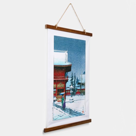 浮世絵- hasui - No.43根津権現神社の雪 吊り下げ型タペストリー (傾斜あり)
