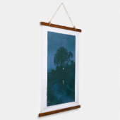 浮世絵- hasui - No.45大宮の美沼川 – 吊り下げ型タペストリー (傾斜あり)