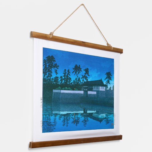 浮世絵- hasui - No.5桜田門 – 吊り下げ型タペストリー (傾斜あり)