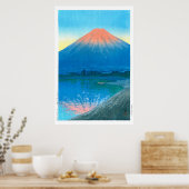 浮世絵- hasui - No.7山名湖の夜明け。 ポスター (キッチン)