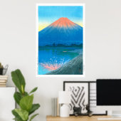 浮世絵- hasui - No.7山名湖の夜明け。 ポスター (ホームオフィス)