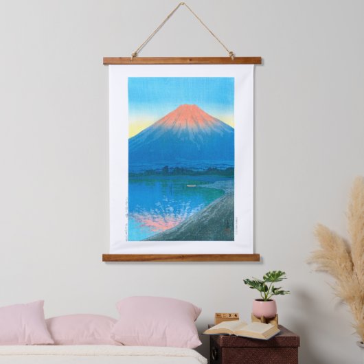 浮世絵- hasui - No.7山名湖の夜明け。 吊り下げ型タペストリー (寝室)