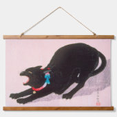 浮世絵[komei] 01黒猫ヒッシング 吊り下げ型タペストリー (正面)