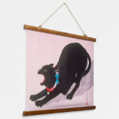 浮世絵[komei] 01黒猫ヒッシング 吊り下げ型タペストリー (傾斜あり)