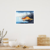 浮世絵[Koson]キツネバイザムーンライトウォーター(S) ポスター (キッチン)