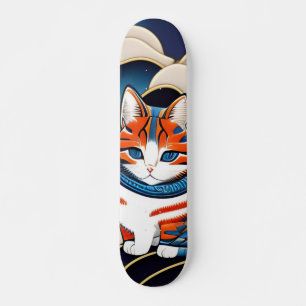 浮世絵catsパンクシティ 葛飾キャッツ斎(猫名 柑橘)kawaii スケートボード