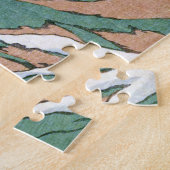 浮世絵hasui n21山アサヒ山Hakubから見た ジグソーパズル (側面)