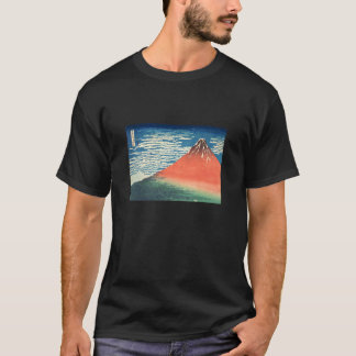 浮世絵Tシャツ 北斎 赤富士 半袖 ユニセックス Tシャツ