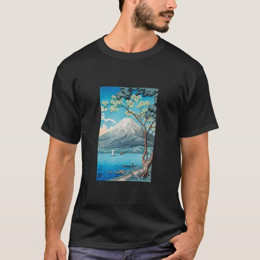 浮世絵Tシャツ、富士山、日本画、プリント、名工 Tシャツ (正面)