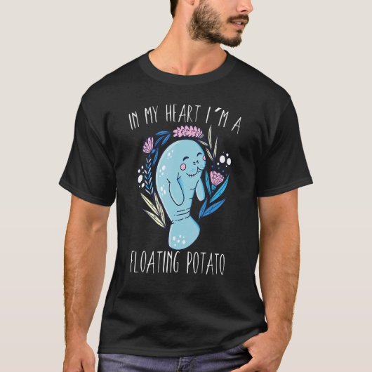 浮体型ポテトマナティー海洋生物2 Tシャツ (正面)