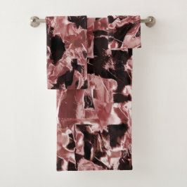 浮動する銅製のブレードまたは暗い背景の岩 バスタオルセット