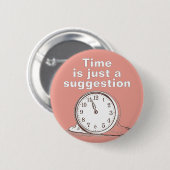 浮動の融解時計、シュラモダンリアリズム 缶バッジ (正面&裏面)