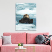 浮動カワウソ キャンバスプリント (インサイチュ (リビング))