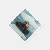 浮動カワウソ スタンダードカクテルナプキン (角)