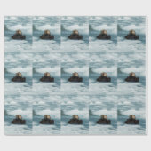 浮動カワウソ ラッピングペーパー (フラット)