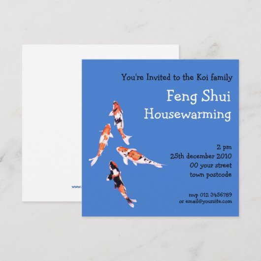 浮動コイ招待状 招待状 (正面/裏面)