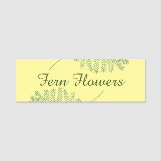 浮動シダ、名パーソナライズされた前タグ 名札 (正面)