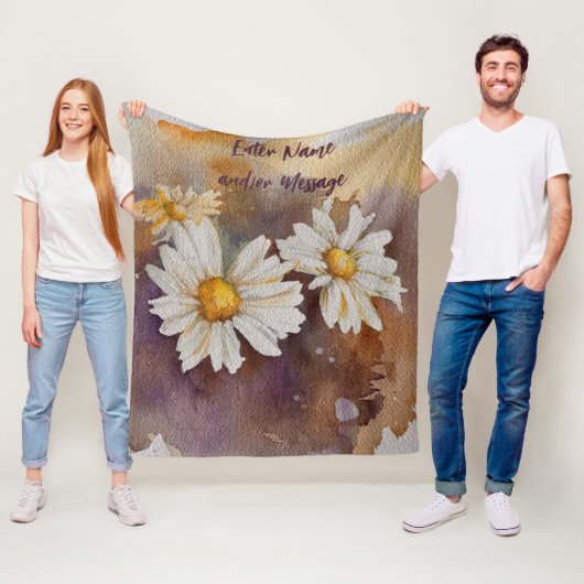 浮動デイジー水の色クリスマス フリースブランケット (インサイチュ)