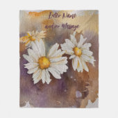 浮動デイジー水の色クリスマス フリースブランケット (正面)