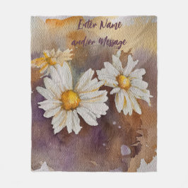 浮動デイジー水の色クリスマス フリースブランケット