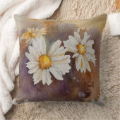 浮動デイジー水彩 クッション (ブランケット)