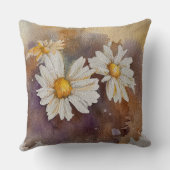 浮動デイジー水彩 クッション (裏面)