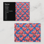 浮動ハートオン青 名刺 (正面/裏面)