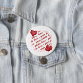 浮動ハートバルーン写真フレーム 缶バッジ (インサイチュ)