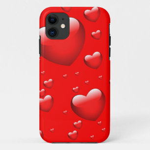 浮動ハートパターン iPhone 11 ケース