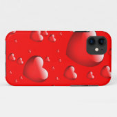 浮動ハートパターン Case-Mate iPhoneケース (裏面(横))