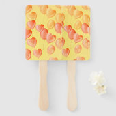 浮動ハート&ドリームイエロー&オレンジ ハンドファン (正面&裏面)