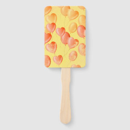 浮動ハート&ドリームイエロー&オレンジ ハンドファン