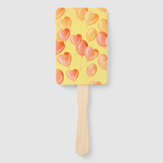 浮動ハート&ドリームイエロー&オレンジ ハンドファン (正面)