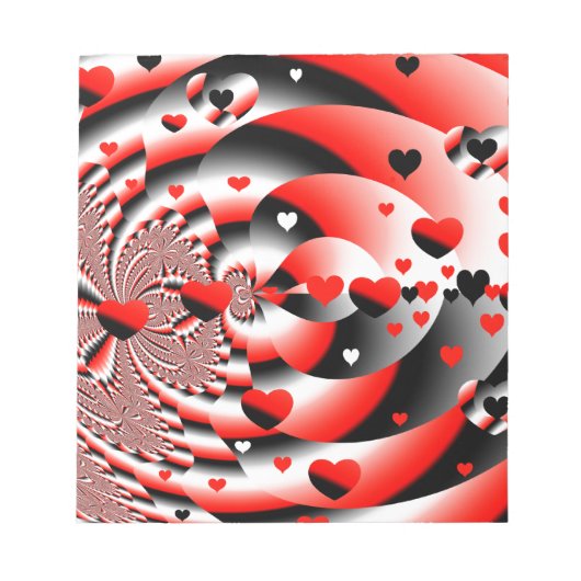 浮動ハート ノートパッド (正面)